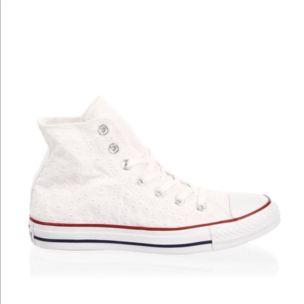 NWT Converse White Embroidered Garnet High Tops - Picture 5 of 5